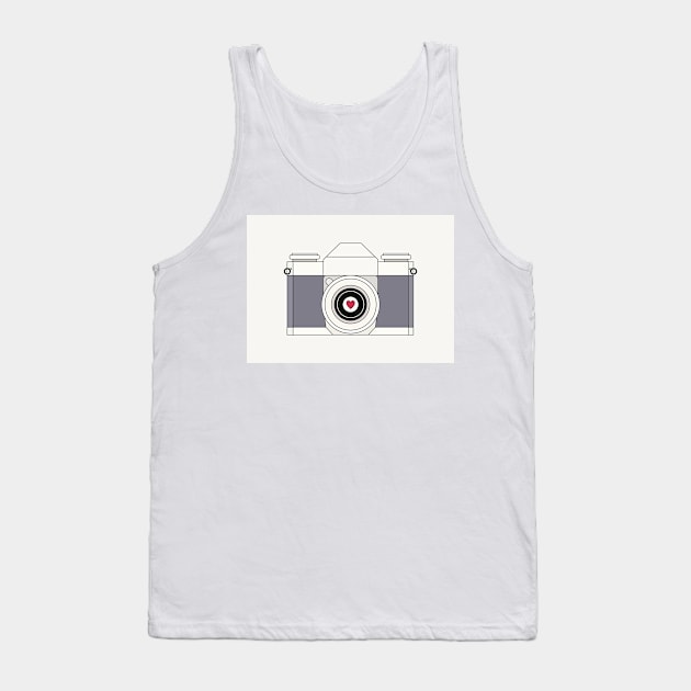 Retro Camera Tank Top by RumourHasIt